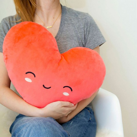 Coussin chauffant coeur