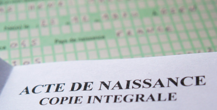 Acte de naissance, copie intégrale Acte de naissance, copie intégrale
