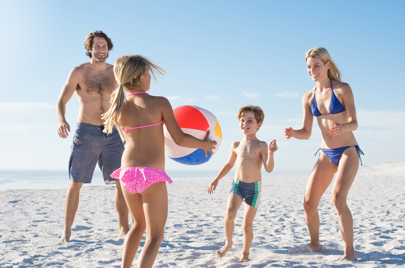 Journée plage en famille