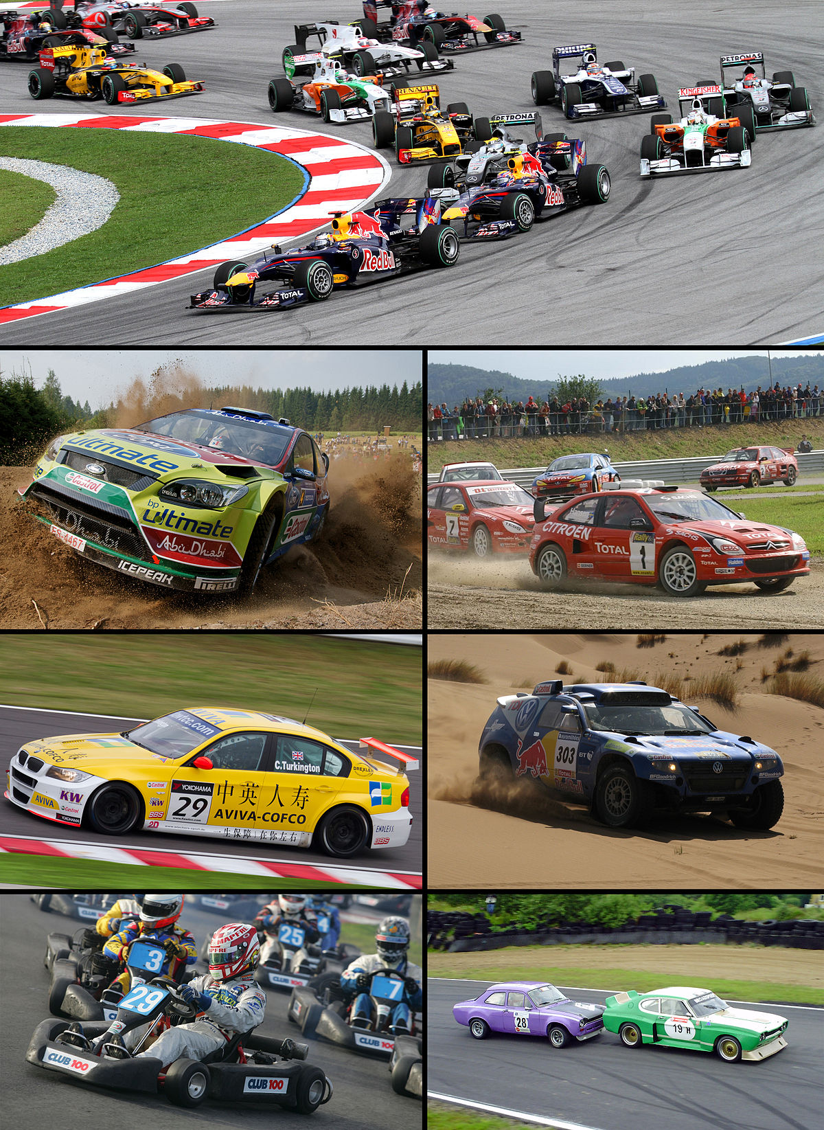 Sport automobile, circuit fermé, rallye et karting Sport automobile, circuit fermé, rallye et karting