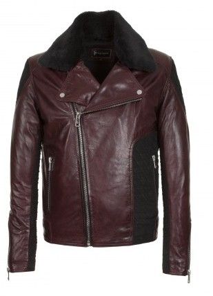 Perfecto en cuir Serge Pariente Perf man quilt Wine – 299€